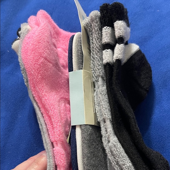 Cat & Jack Pink, Navy, and Gray Ankle Socks - Picture 3 of 6